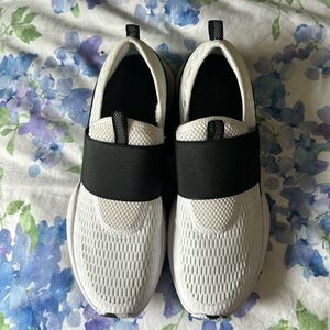 White and black sorel tennis shoes